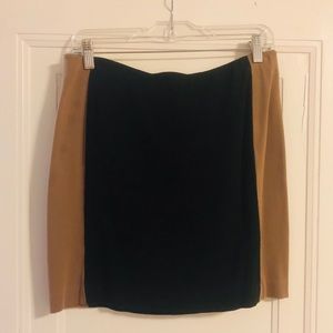 Ann Taylor Black with brown paneling skirt!